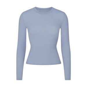 SKIMS Light Blue Long Sleeve Tee